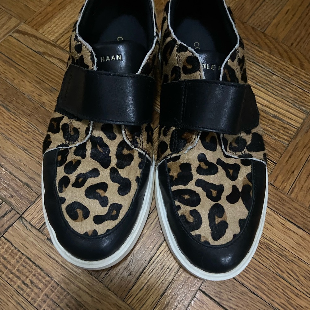 Cole Haan Leopard leather Print Sneakers zero 7